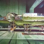 Millenium Falcon -Escape- 1977 Concept Art- Add on Backdrop